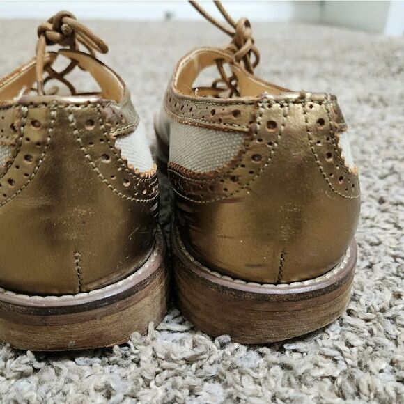 Anthropologie miss Albright Curricula cutout oxford’s bronze shoes size 9 - Picture 4 of 10